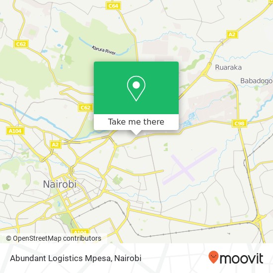 Abundant Logistics Mpesa map