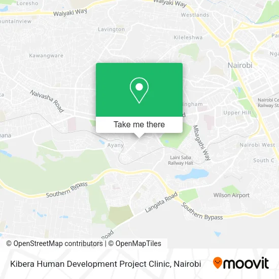Kibera Human Development Project Clinic map