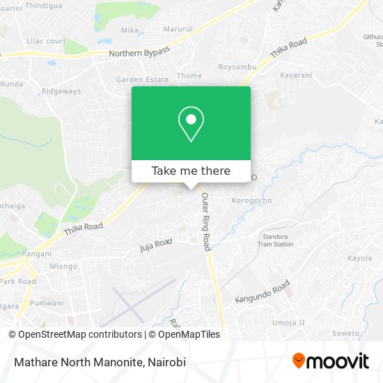 Mathare North Manonite map