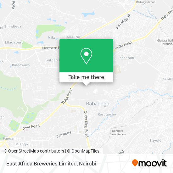 East Africa Breweries Limited map