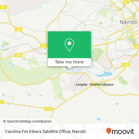 Carolina For Kibera Satellite Office map