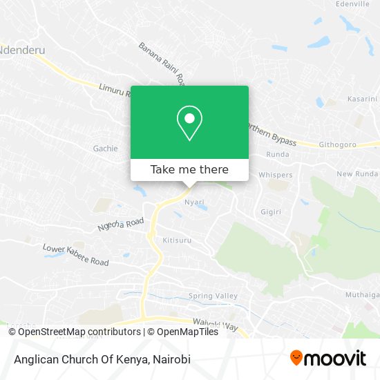 Anglican Church Of Kenya map