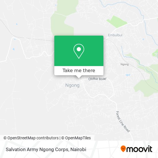 Salvation Army Ngong Corps map