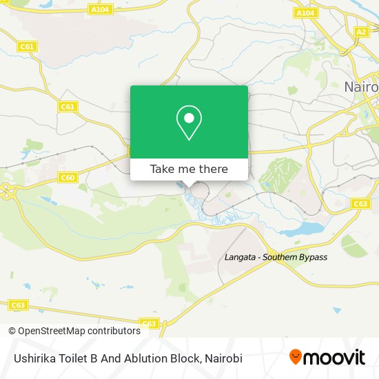 Ushirika Toilet B And Ablution Block map