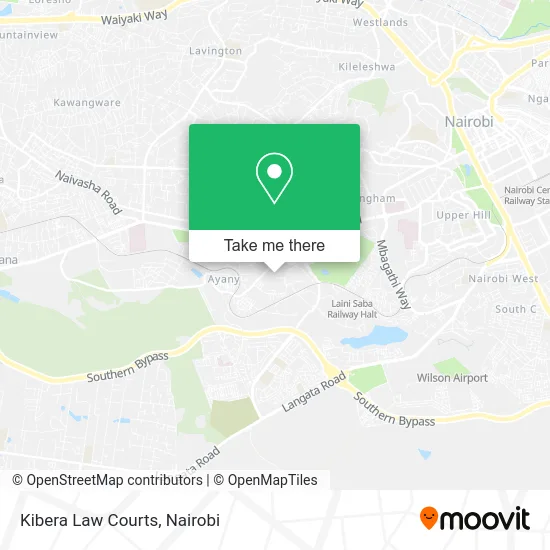 Kibera Law Courts map