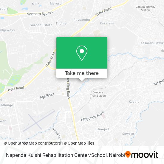 Napenda Kuishi Rehabilitation Center / School map