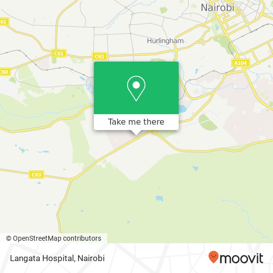 Langata Hospital map