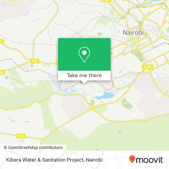 Kibera Water & Sanitation Project map