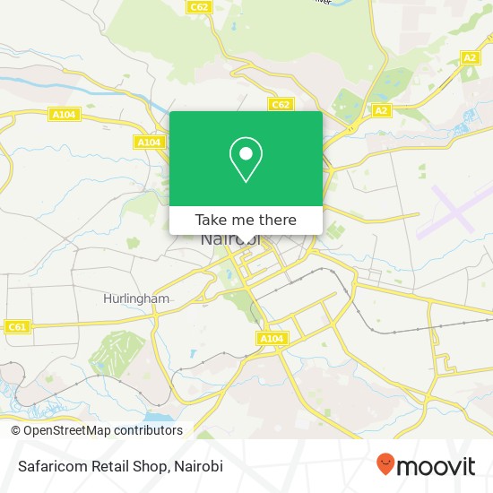 Safaricom Retail Shop map