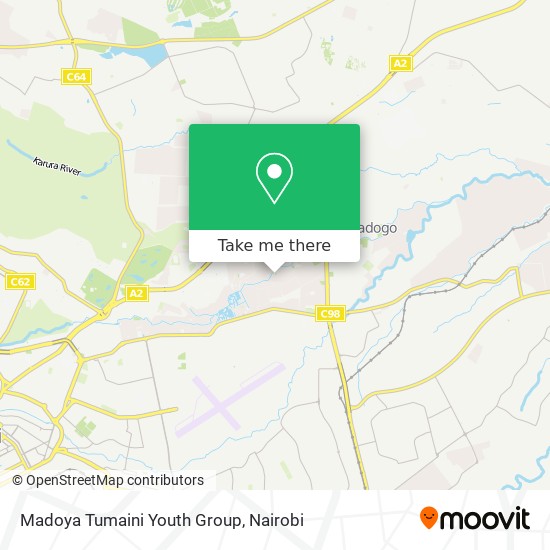 Madoya Tumaini Youth Group map