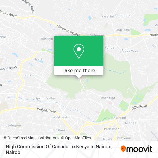 High Commission Of Canada To Kenya In Nairobi map