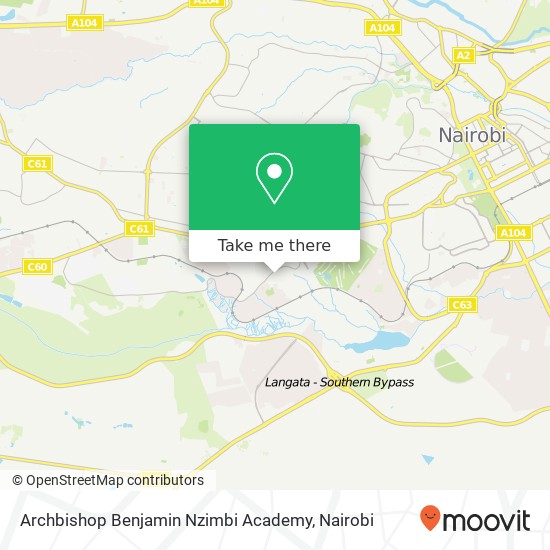 Archbishop Benjamin Nzimbi Academy map