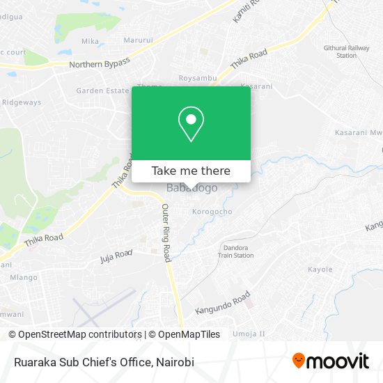 Ruaraka Sub Chief's Office map