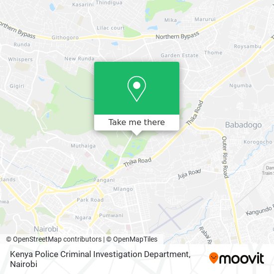 Kenya Police Criminal Investigation Department map