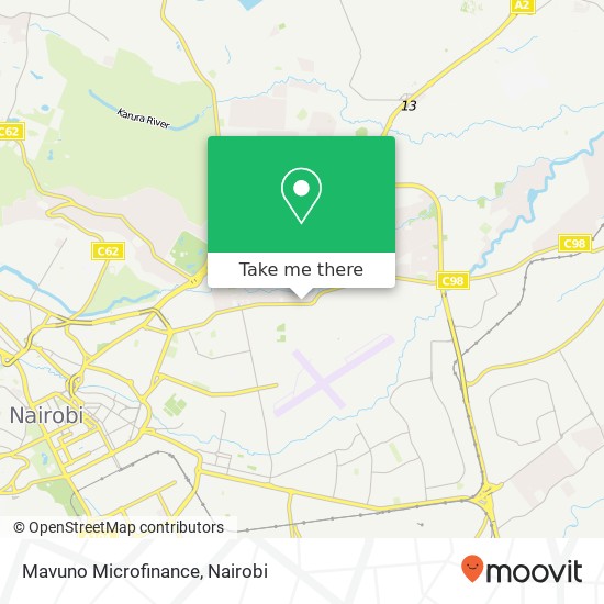 Mavuno Microfinance map