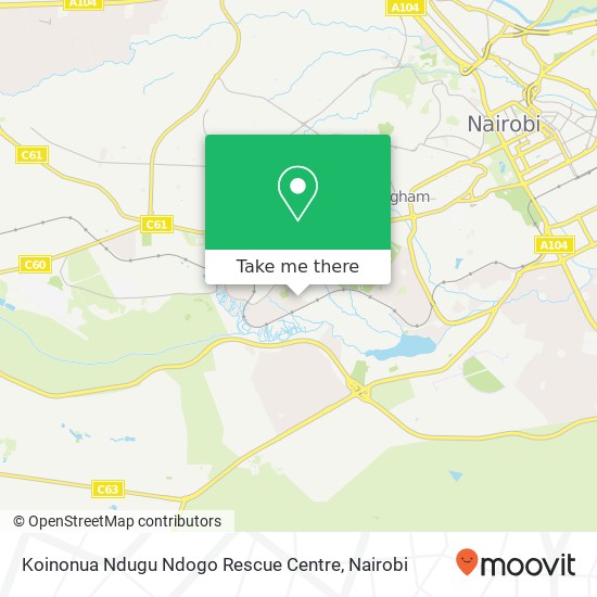 Koinonua Ndugu Ndogo Rescue Centre map