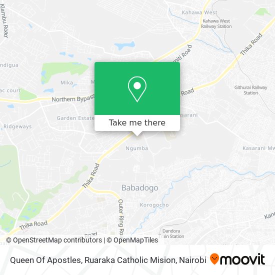 Queen Of Apostles, Ruaraka Catholic Mision map