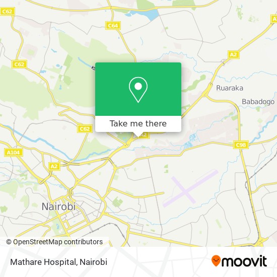 Mathare Hospital map