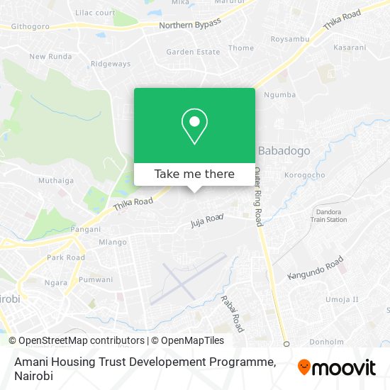 Amani Housing Trust Developement Programme map