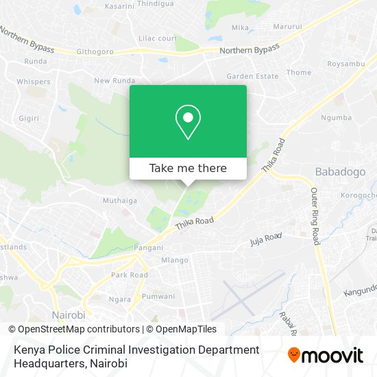 Kenya Police Criminal Investigation Department Headquarters map