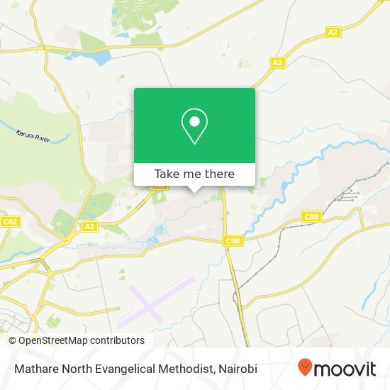 Mathare North Evangelical Methodist map