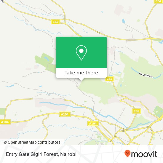 Entry Gate Gigiri Forest map