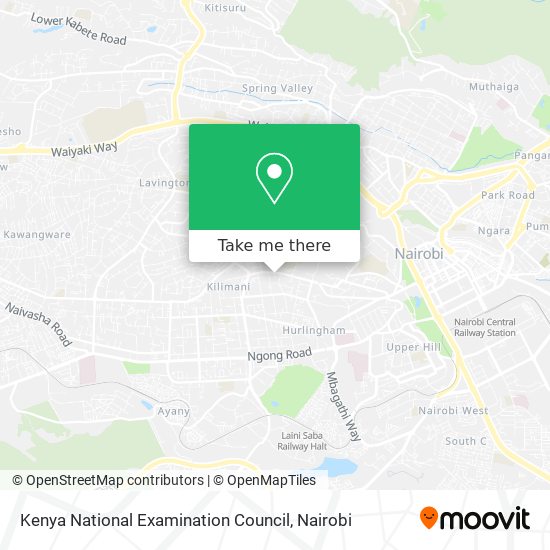 Kenya National Examination Council map