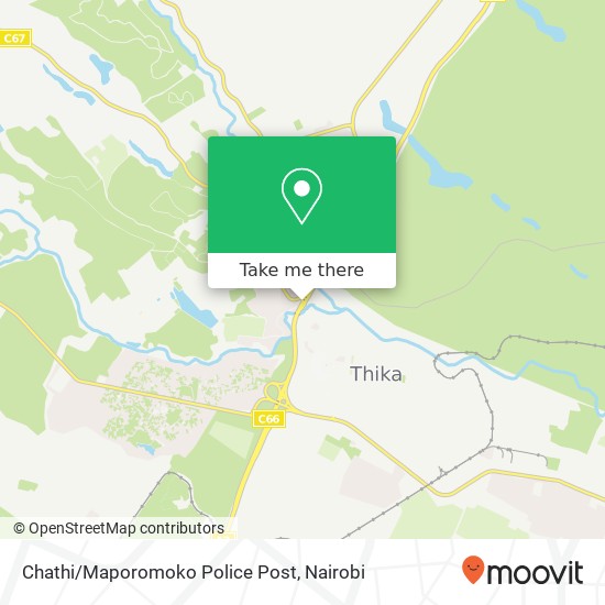 Chathi/Maporomoko Police Post map