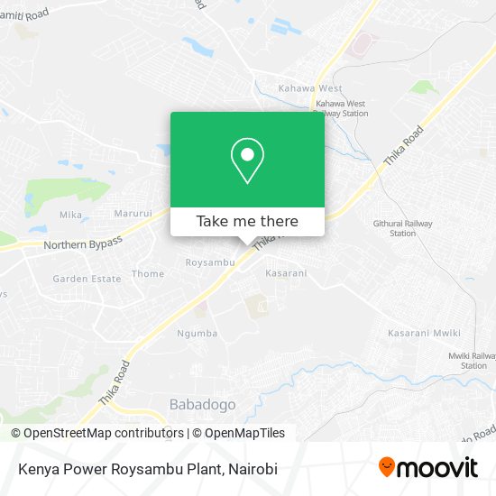 Kenya Power Roysambu Plant map