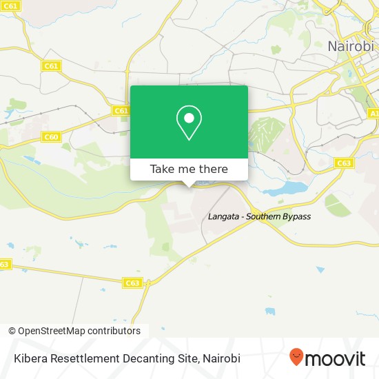 Kibera Resettlement Decanting Site map