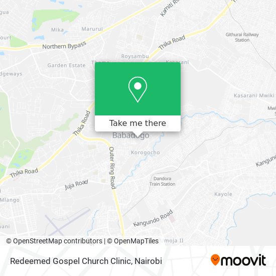 Redeemed Gospel Church Clinic map