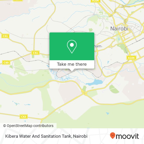 Kibera Water And Sanitation Tank map