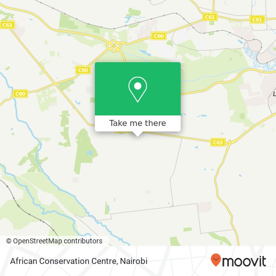 African Conservation Centre map