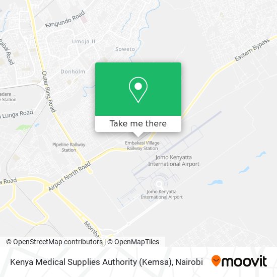 Kenya Medical Supplies Authority (Kemsa) map
