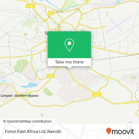 Foton East Africa Ltd map