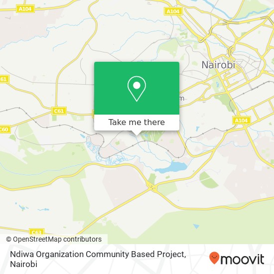 Ndiwa Organization Community Based Project map