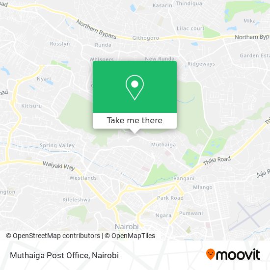 Muthaiga Post Office map