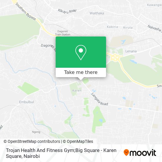 Trojan Health And Fitness Gym;Big Square - Karen Square map