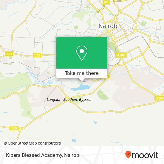 Kibera Blessed Academy map