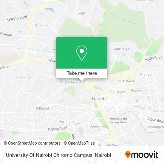 University Of Nairobi Chiromo Campus map