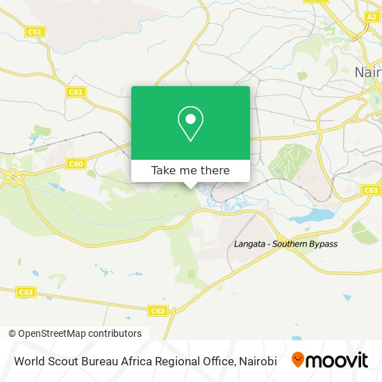 World Scout Bureau Africa Regional Office map