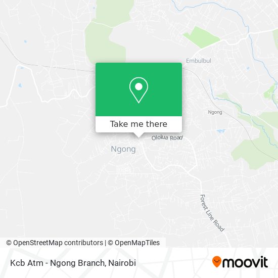 Kcb Atm - Ngong Branch map