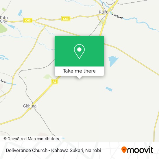 Deliverance Church - Kahawa Sukari map