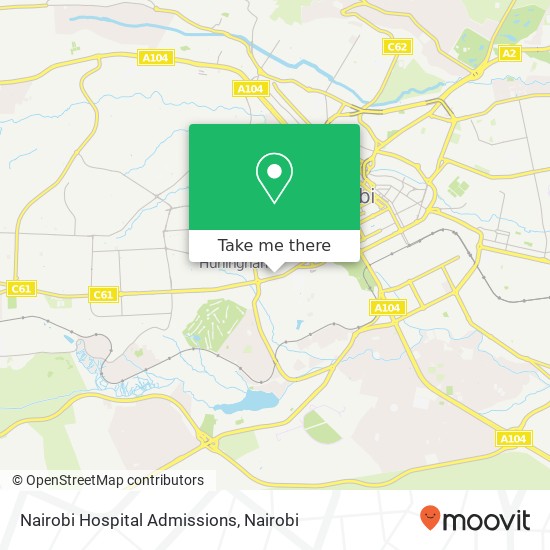 Nairobi Hospital Admissions map