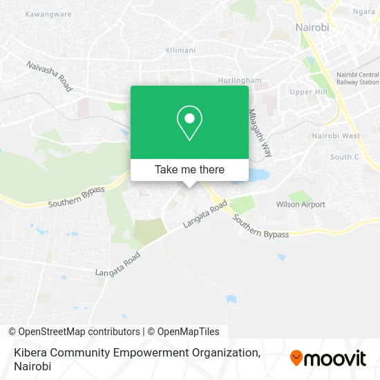 Kibera Community Empowerment Organization map