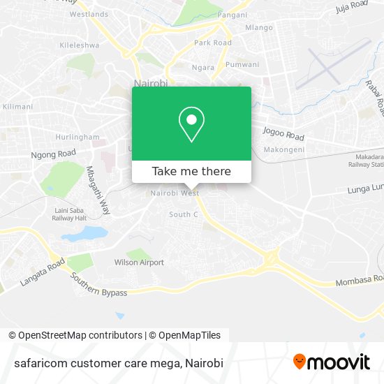 safaricom customer care mega map