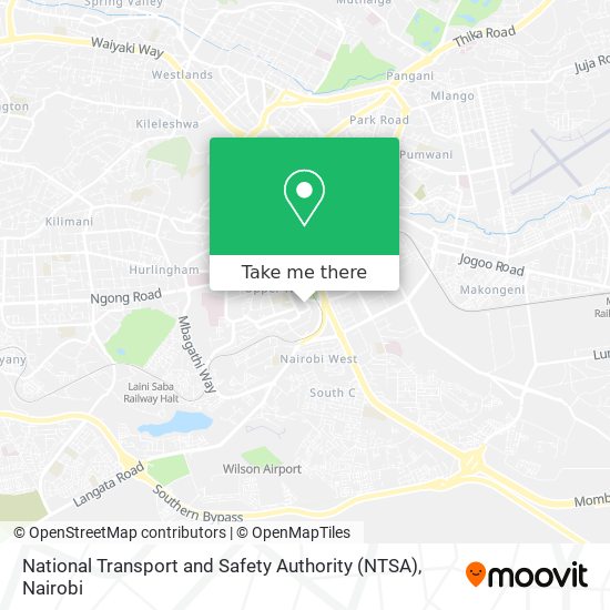 National Transport and Safety Authority (NTSA) map