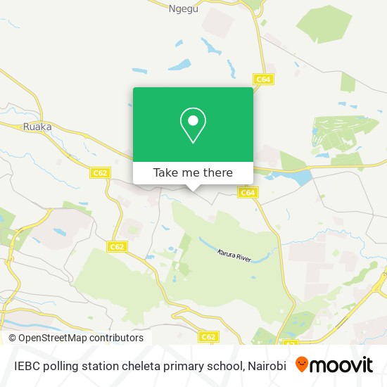 IEBC polling station cheleta primary school map