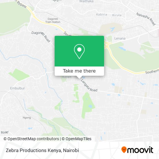 Zebra Productions Kenya map