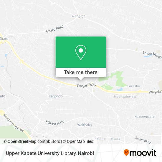 Upper Kabete University Library map